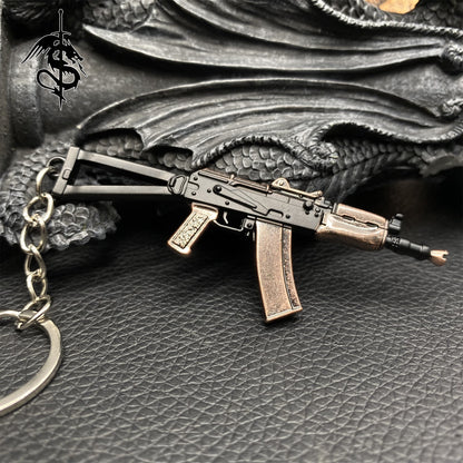 AKS74U Gun Key Ring Metal Pendant