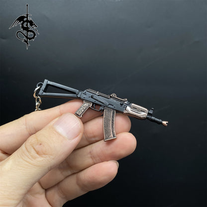 AKS74U Gun Key Ring Metal Pendant