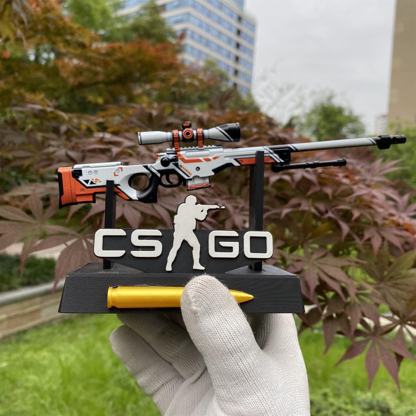 Tiny CSGO Asiimov AWP  Metal Miniature For Display