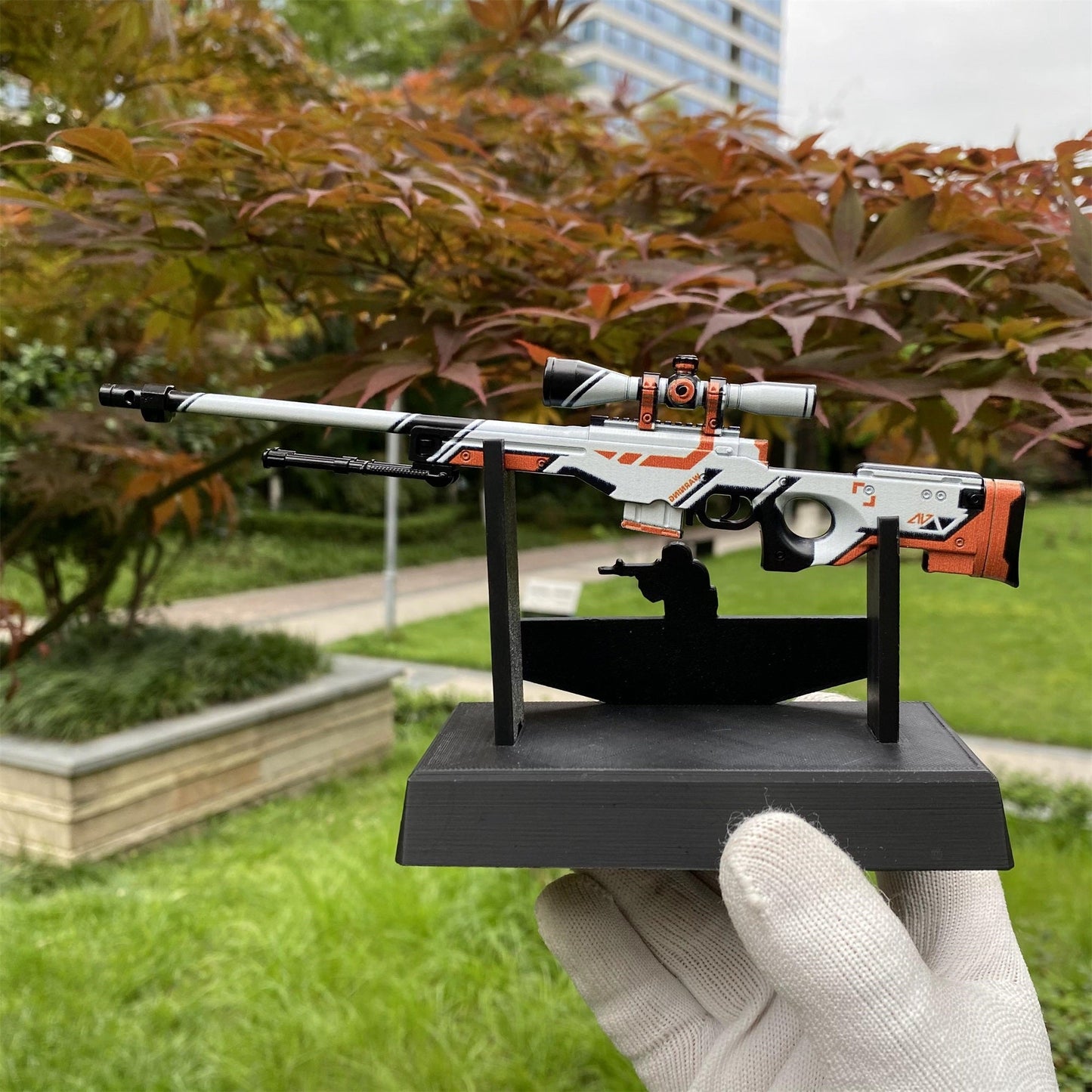 Tiny CSGO Asiimov AWP  Metal Miniature For Display