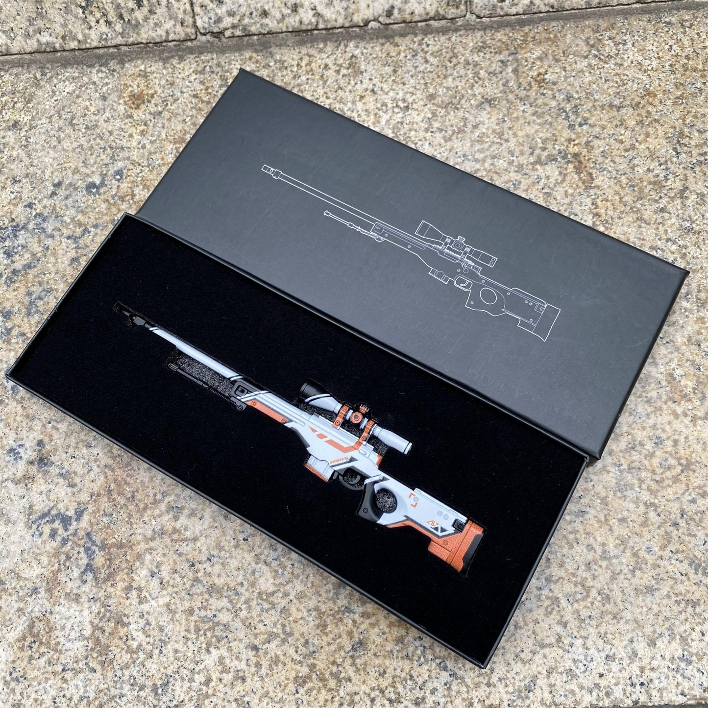 Mini CS2 AWP Gun Printstream Crako Neo-Noir Medusa Miniature For Collection