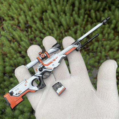 Tiny CSGO Asiimov AWP  Metal Miniature For Display