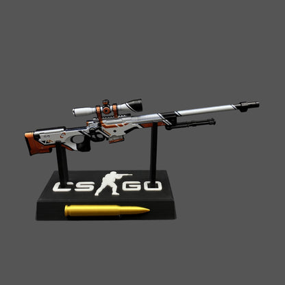 Tiny CSGO Asiimov AWP  Metal Miniature For Display