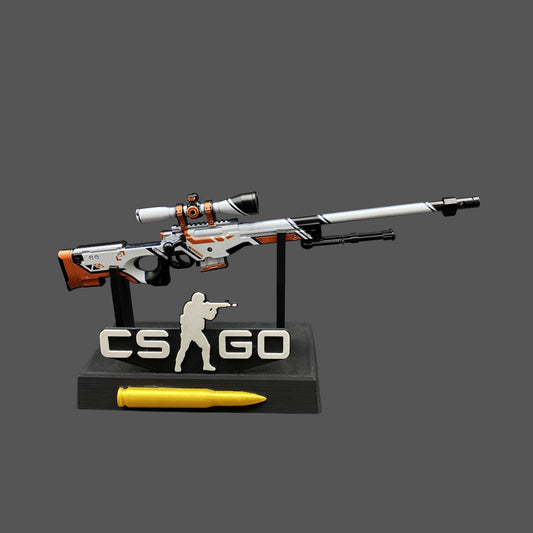 Tiny CSGO Asiimov AWP  Metal Miniature For Display