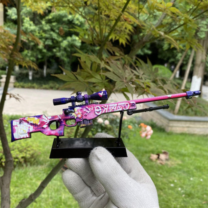 Mini CS2 AWP Gun Printstream Crako Neo-Noir Medusa Miniature For Collection