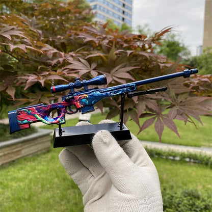 Mini CS2 AWP Gun Printstream Crako Neo-Noir Medusa Miniature For Collection