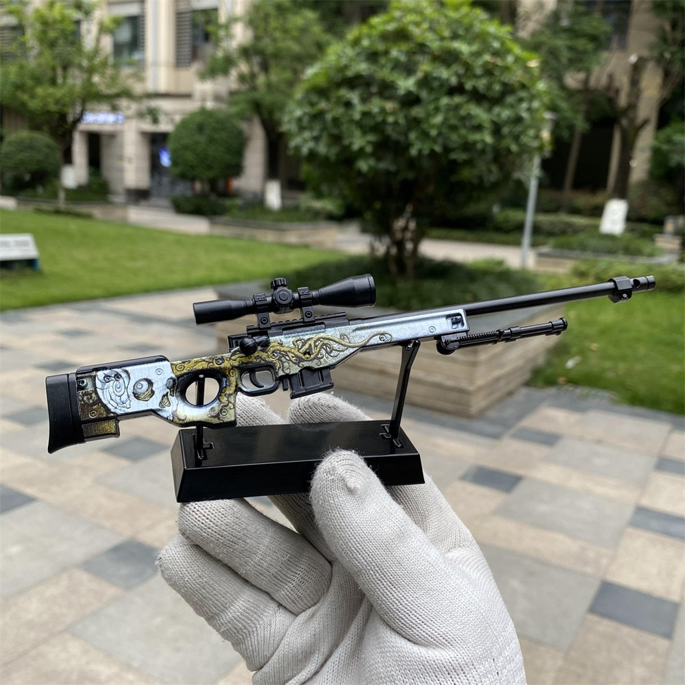 Mini CS2 AWP Gun Printstream Crako Neo-Noir Medusa Miniature For Collection