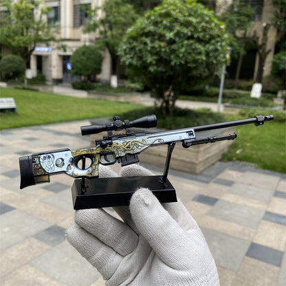 Mini CS2 AWP Gun Printstream Crako Neo-Noir Medusa Miniature For Collection