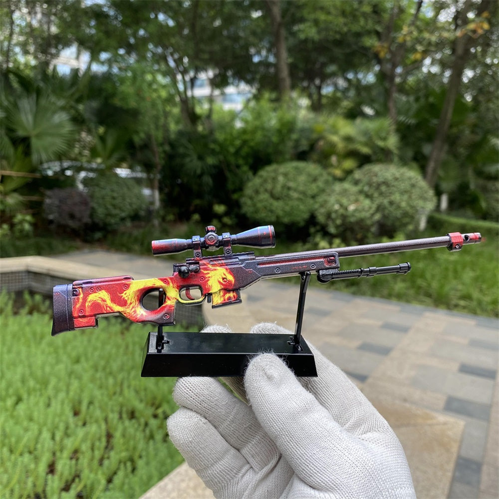 Mini CS2 AWP Gun Printstream Crako Neo-Noir Medusa Miniature For Collection