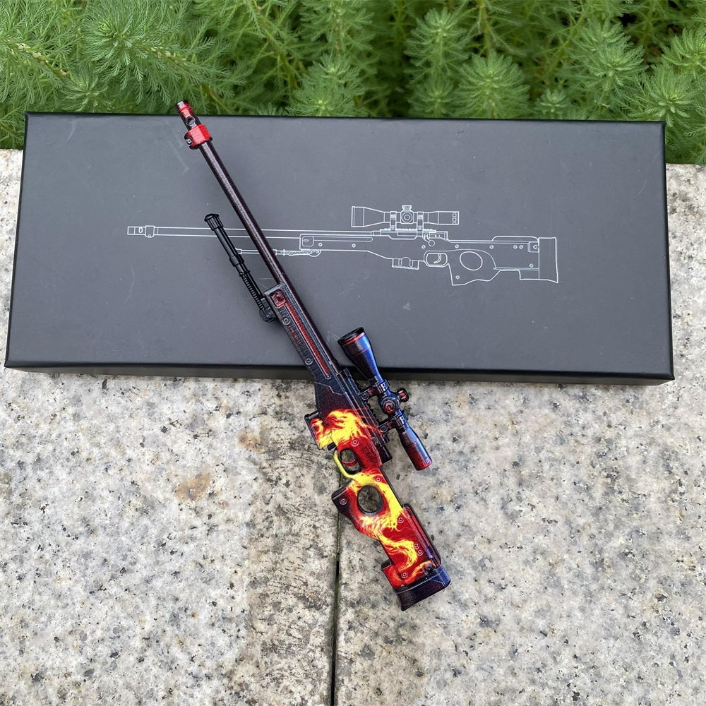 Mini CS2 AWP Gun Printstream Crako Neo-Noir Medusa Miniature For Collection