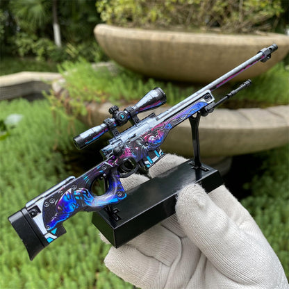 Mini CS2 AWP Gun Printstream Crako Neo-Noir Medusa Miniature For Collection