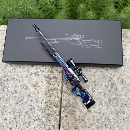 Mini CS2 AWP Gun Printstream Crako Neo-Noir Medusa Miniature For Collection
