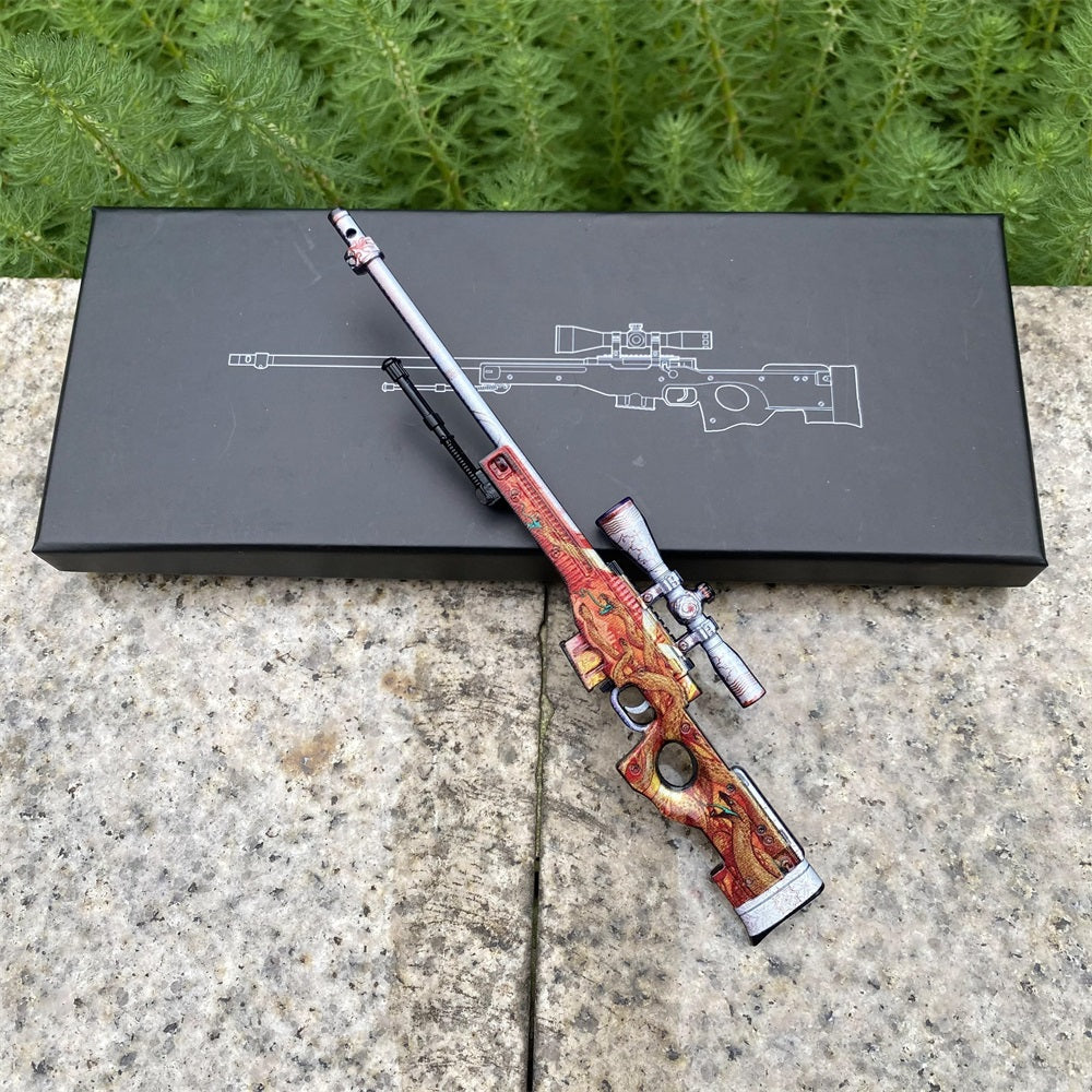 Mini CS2 AWP Gun Printstream Crako Neo-Noir Medusa Miniature For Collection