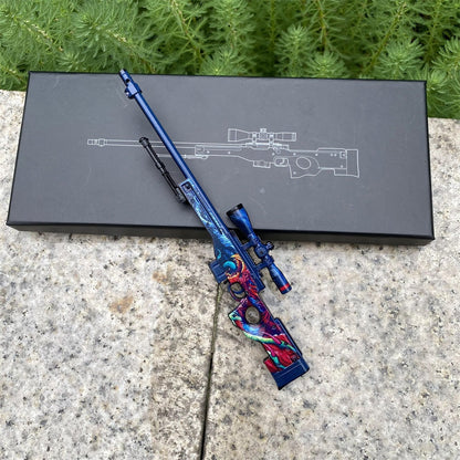 Mini CS2 AWP Gun Printstream Crako Neo-Noir Medusa Miniature For Collection