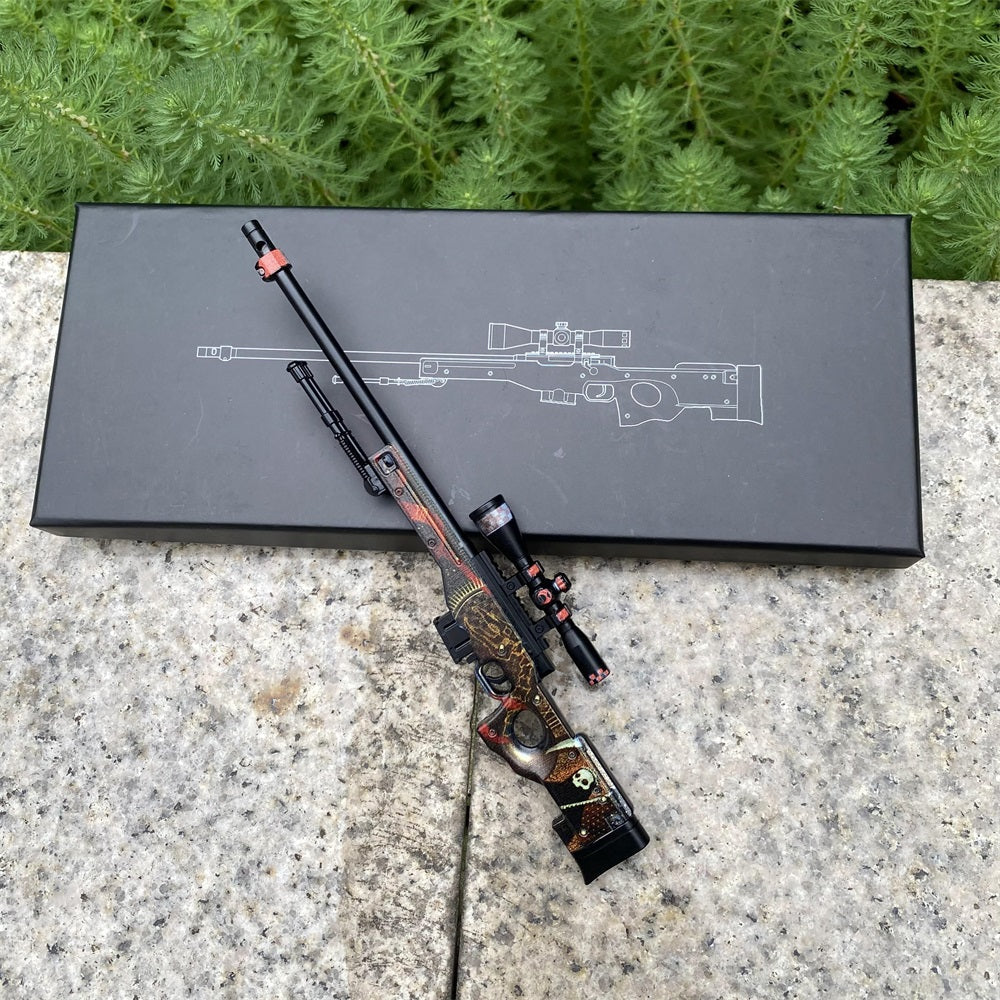 Mini CS2 AWP Gun Printstream Crako Neo-Noir Medusa Miniature For Collection
