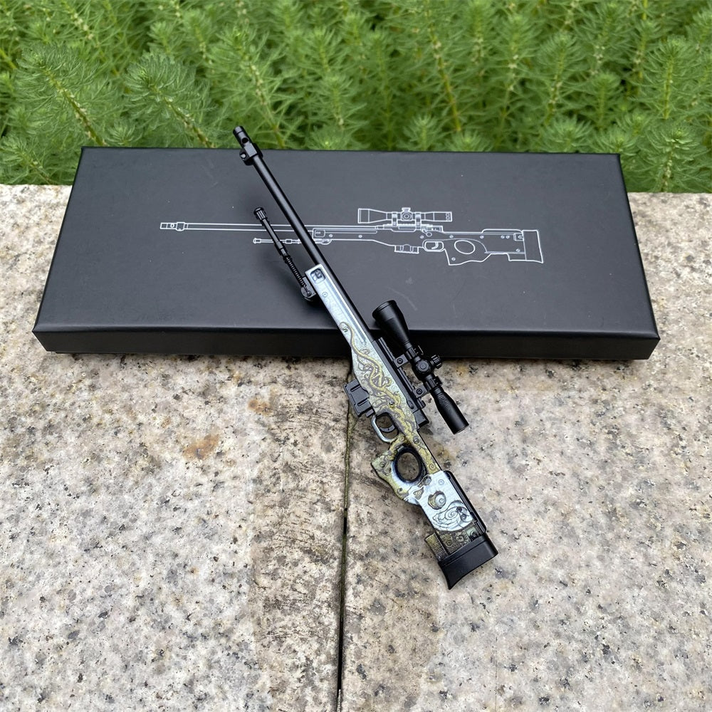 Mini CS2 AWP Gun Printstream Crako Neo-Noir Medusa Miniature For Collection