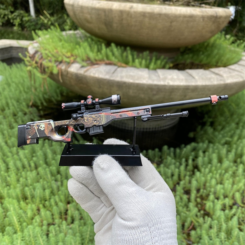 Mini CS2 AWP Gun Printstream Crako Neo-Noir Medusa Miniature For Collection