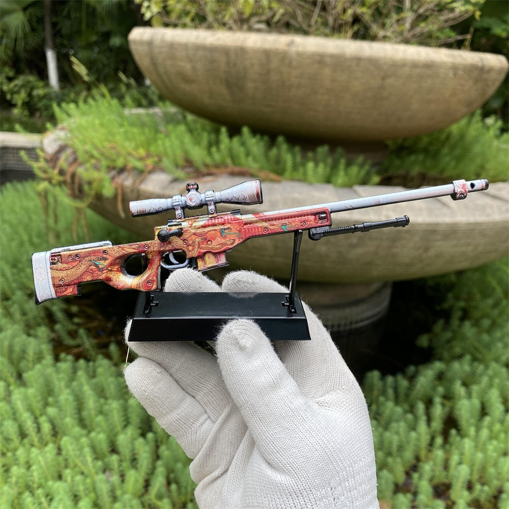 Mini CS2 AWP Gun Printstream Crako Neo-Noir Medusa Miniature For Collection