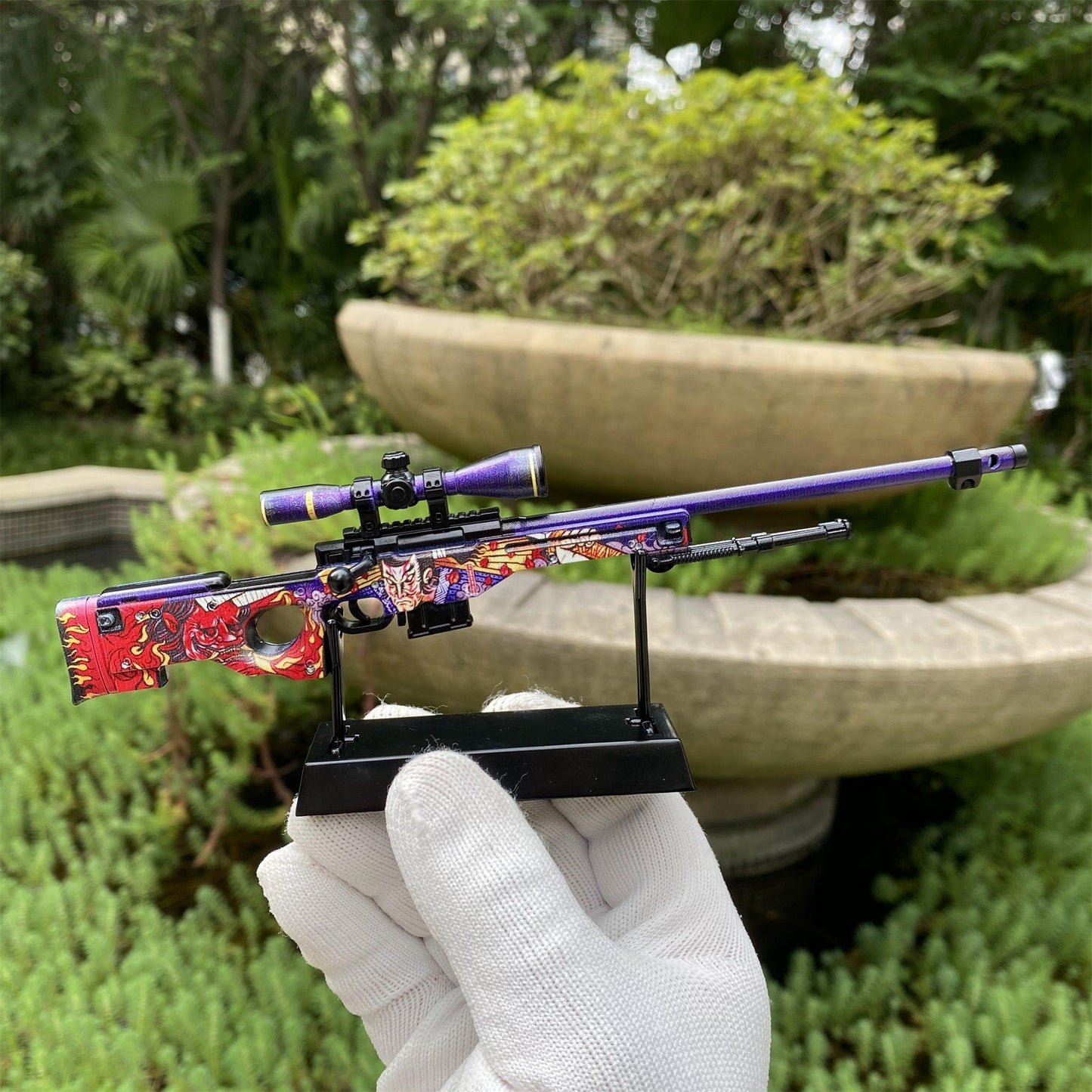 Mini CS2 AWP Gun Printstream Crako Neo-Noir Medusa Miniature For Collection