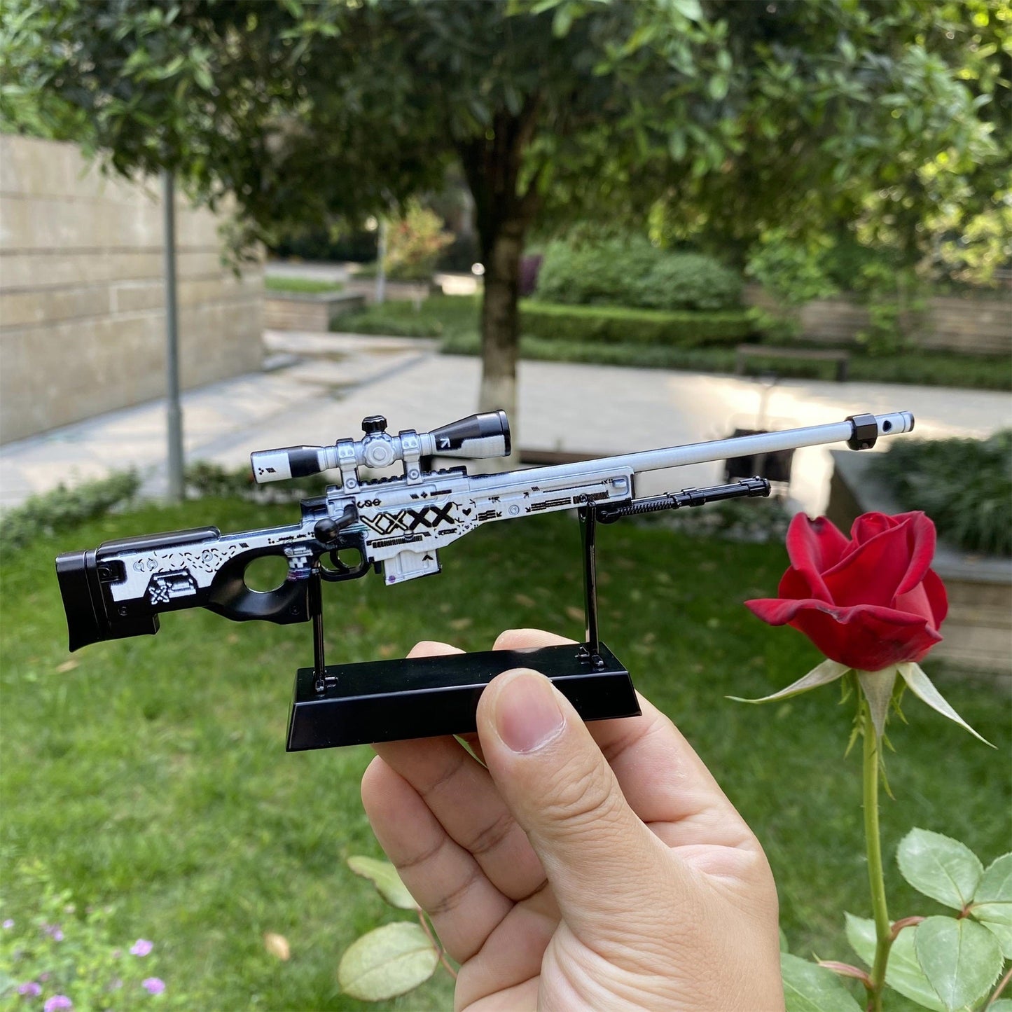 Mini CS2 AWP Gun Printstream Crako Neo-Noir Medusa Miniature For Collection