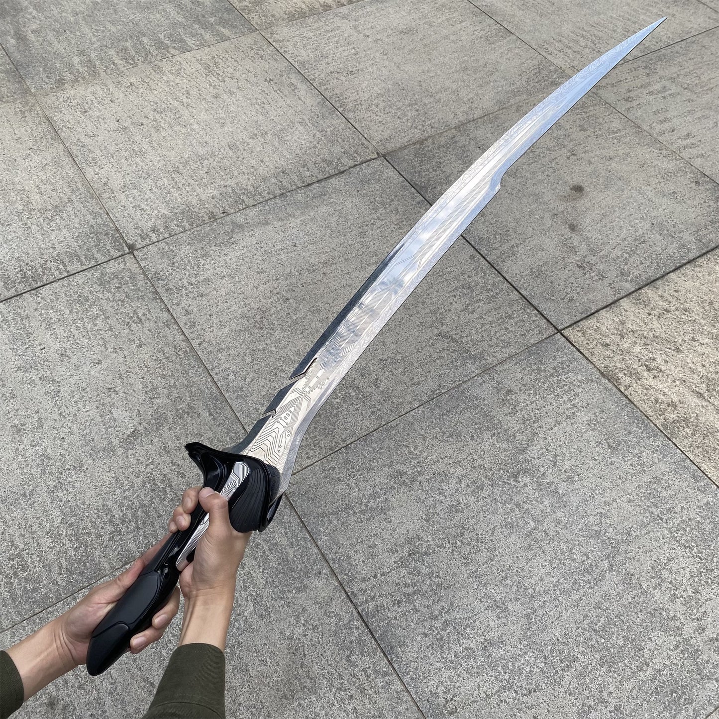 Life-Size Alita Sword Damascus Steel Blade Replica