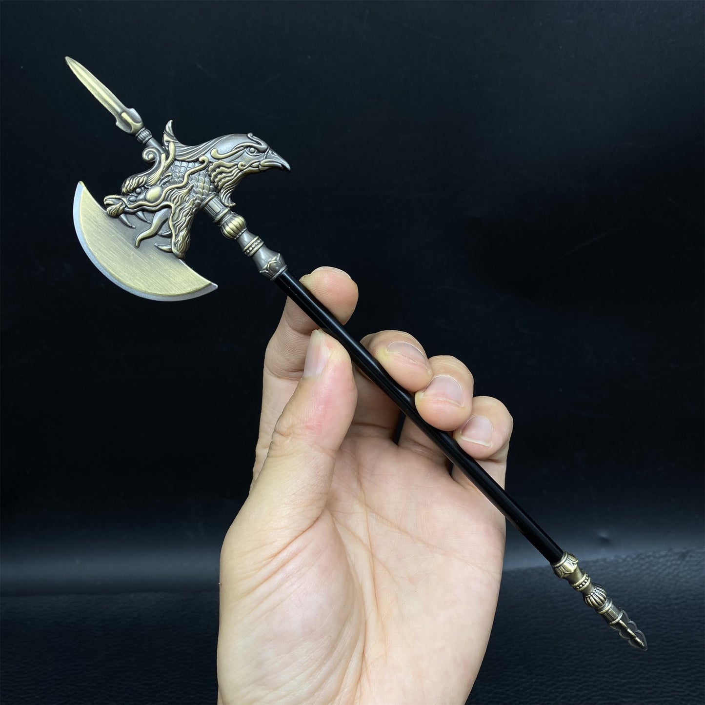 Ancient Long Handle Weapon Axe Spear Halberd Miniature 4 in 1 Pack