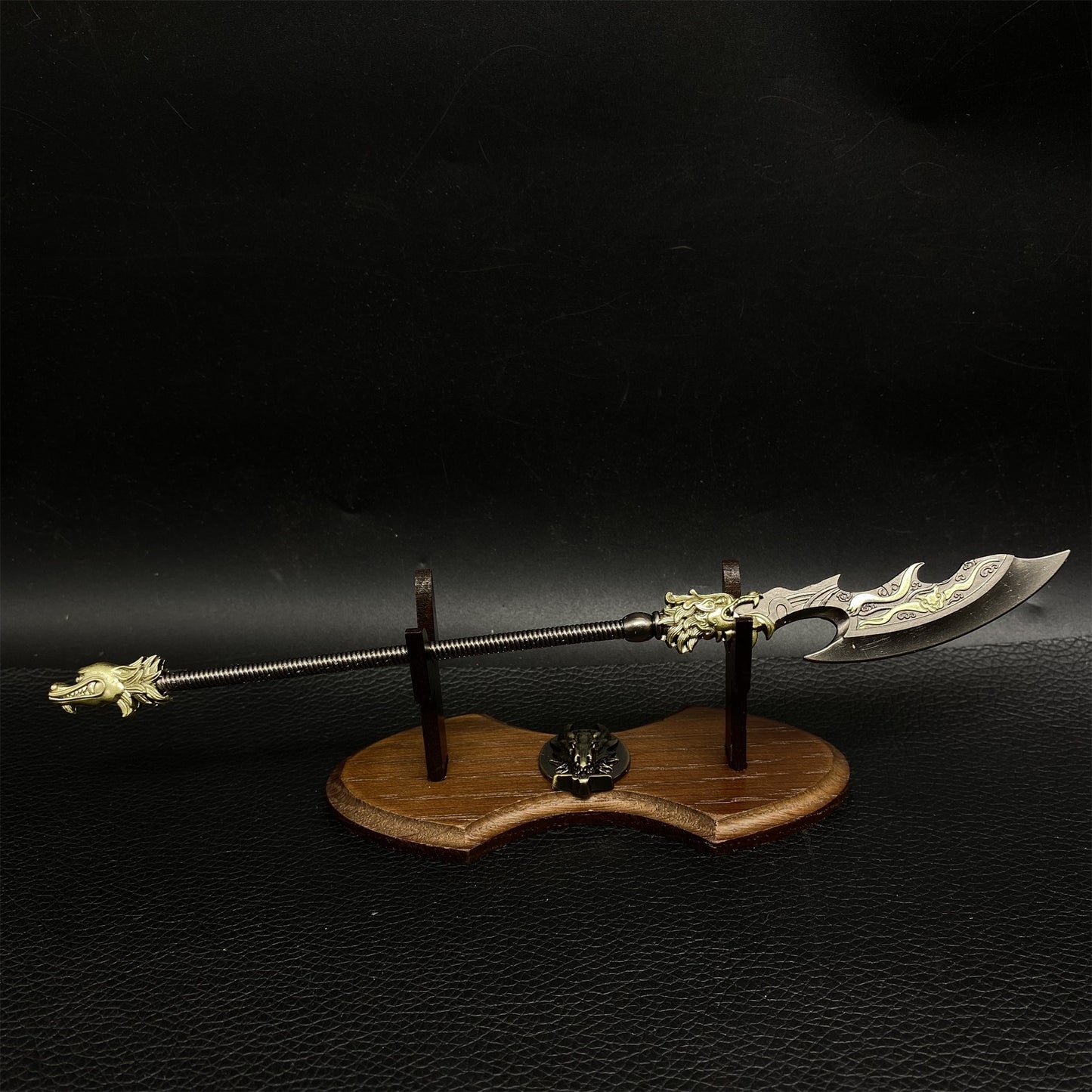 Ancient Long Handle Weapon Axe Spear Halberd Miniature 4 in 1 Pack