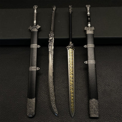 Chinese Ancient Cold Weapons Metal Miniature 4 in 1 Pack