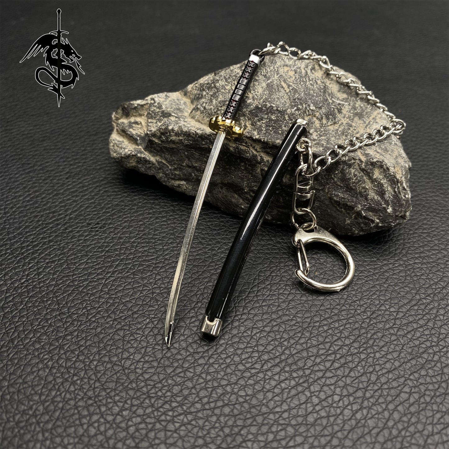 Famous Anime Samurai Sword Miniature 1/12 Metal Keychain