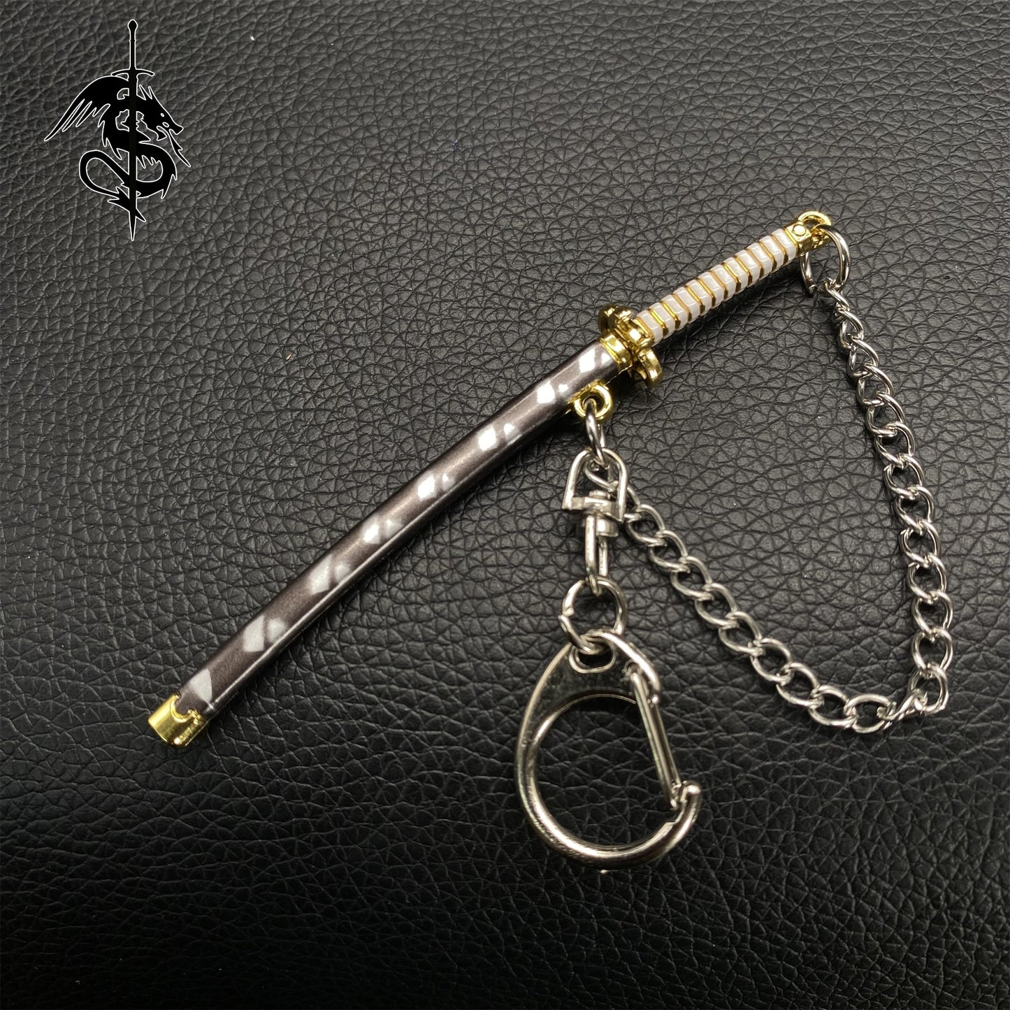 1/12 Anime Demon Samurai Katana Metal Keychain