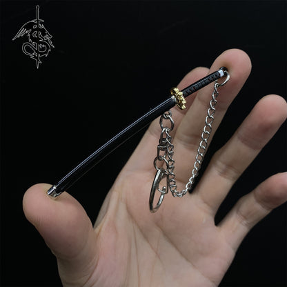 Famous Anime Samurai Sword Miniature 1/12 Metal Keychain