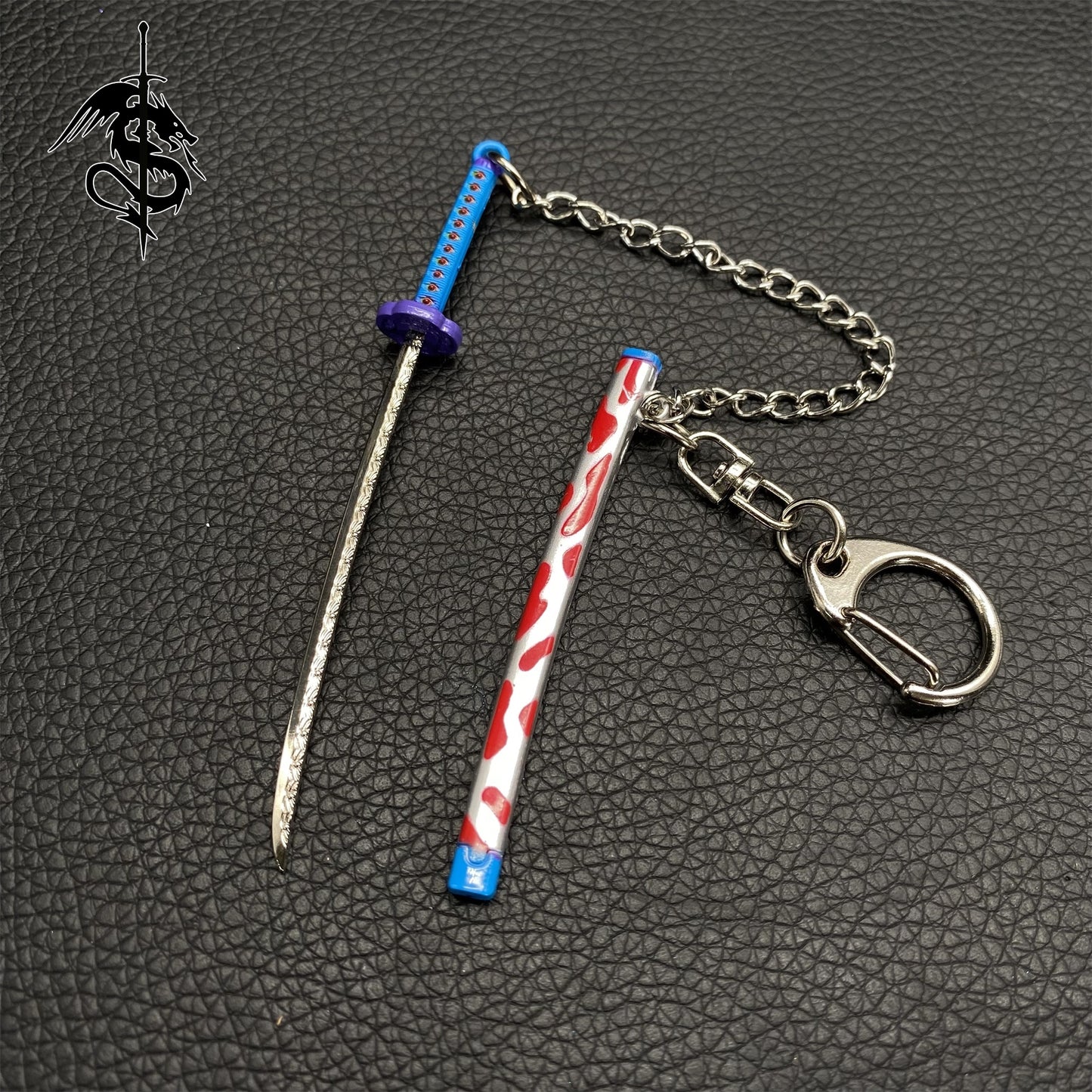 Famous Anime Samurai Sword Miniature Metal Keychain