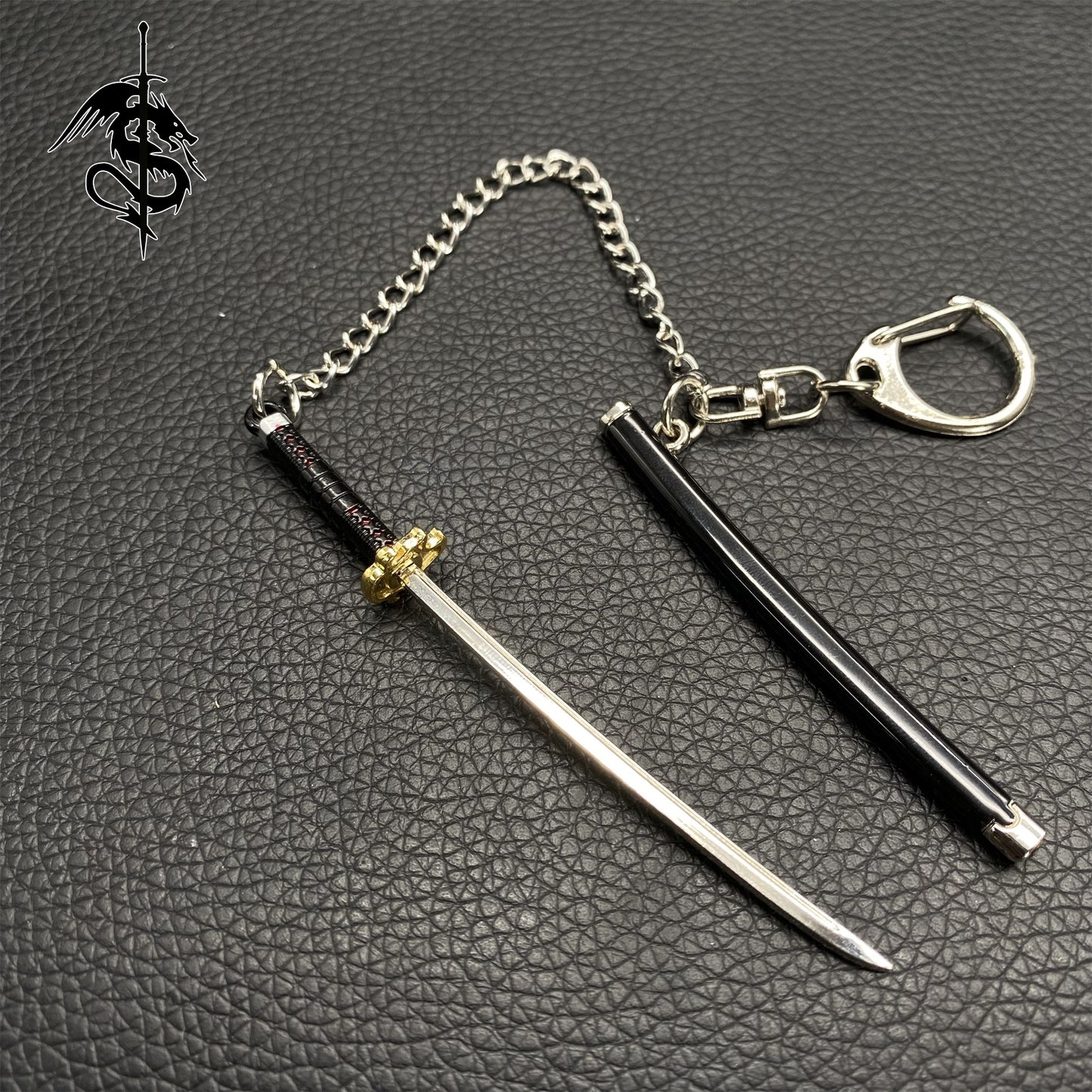 Famous Anime Samurai Sword Miniature 1/12 Metal Keychain