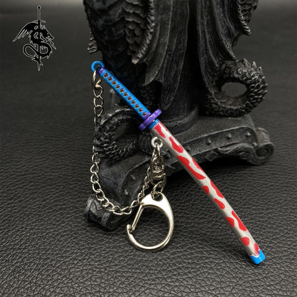 Famous Anime Samurai Sword Miniature Metal Keychain