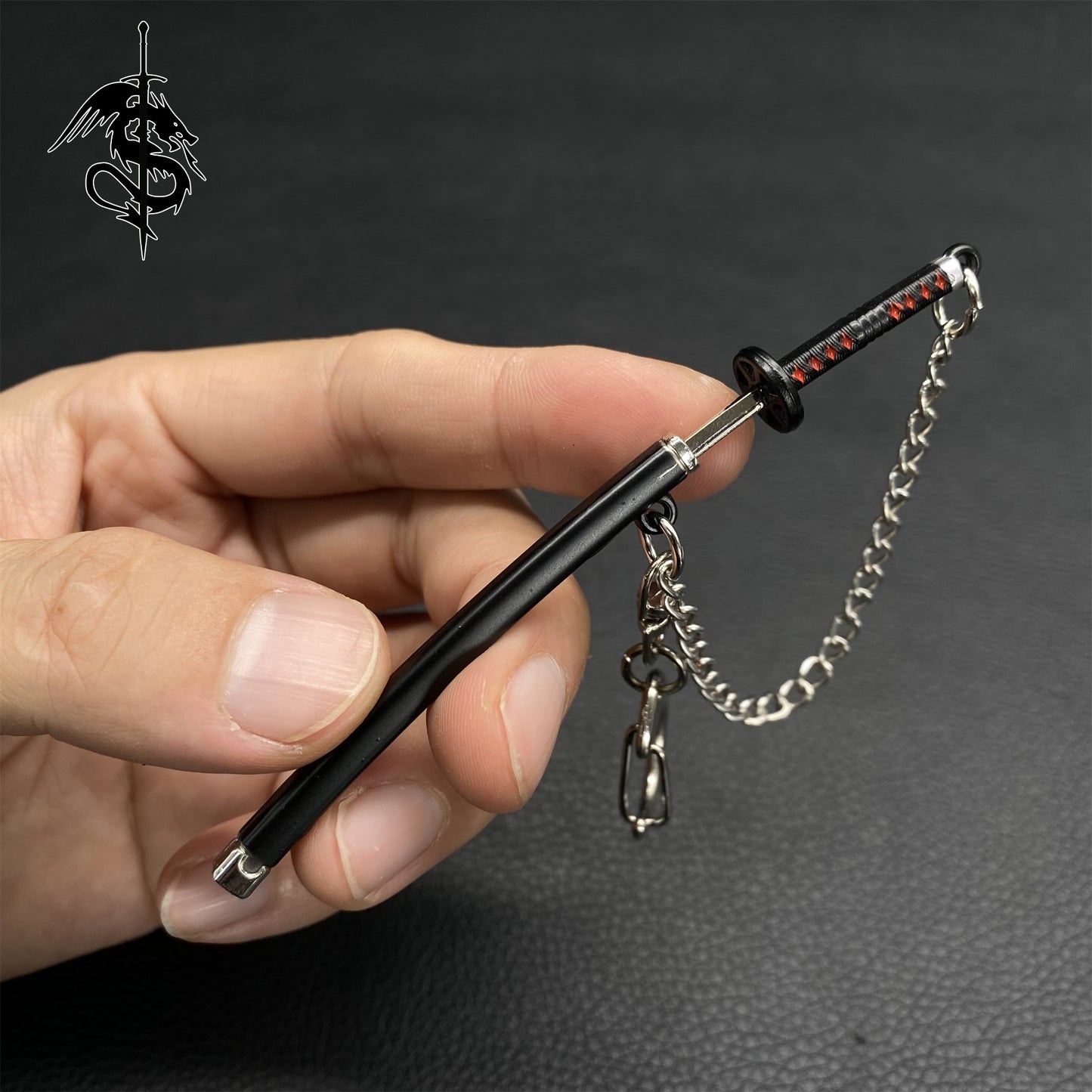 Japanese Anime Samurai Sword Miniature Metal Keychain