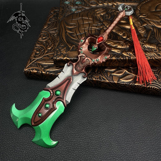 WOW Two Hand Weapon Apolyon The Soul Render Game Peripheral Metal Sword USA Stock