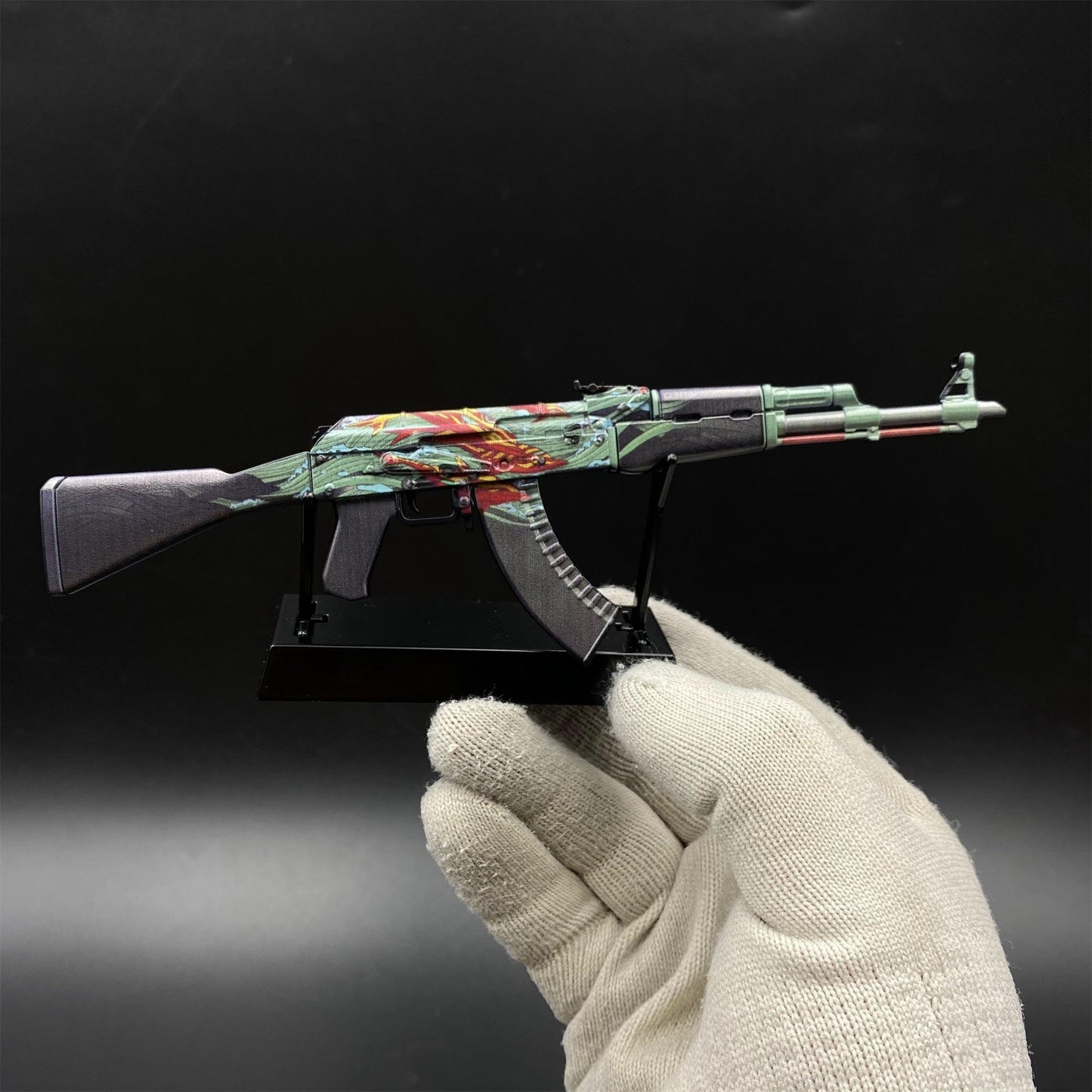 CS2 Game Peripheral - Tiny Gun AK47 Aquamarine Revenge Metal Replica Game Prop Collectible