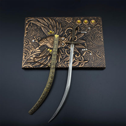 Arabian Scimitar Metal Miniature Classical Middle Eastern Sword Collection