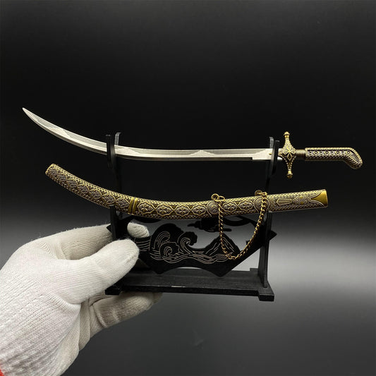 Arabian Scimitar Metal Miniature Classical Middle Eastern Sword Collection