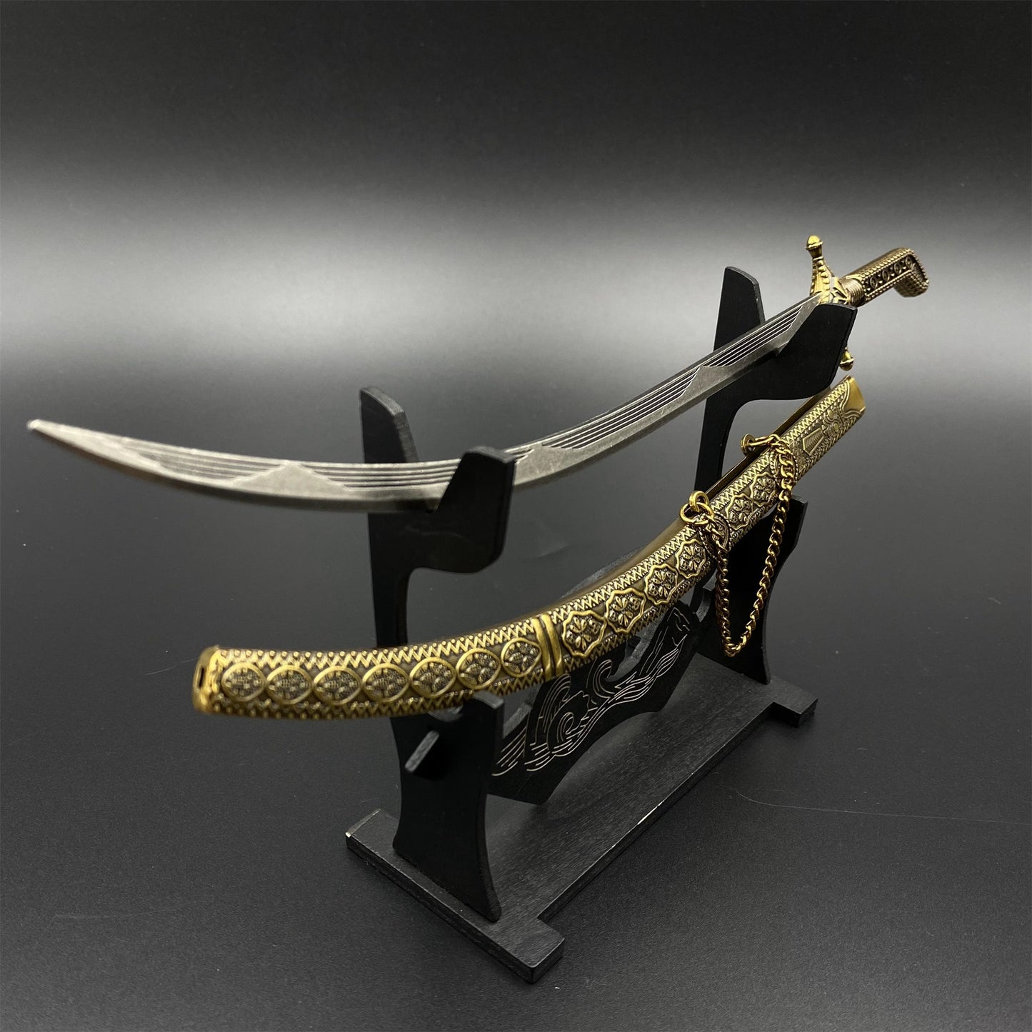 Arabian Scimitar Metal Miniature Classical Middle Eastern Sword Collection