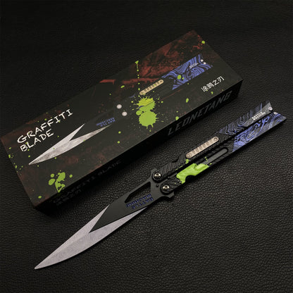 Arena Berakout Graffiti Blade Butterfly Knife Metal Replica