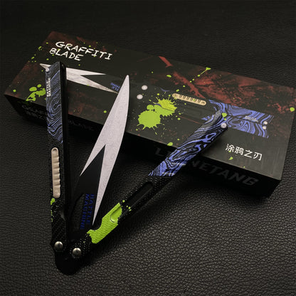 Arena Berakout Graffiti Blade Butterfly Knife Metal Replica