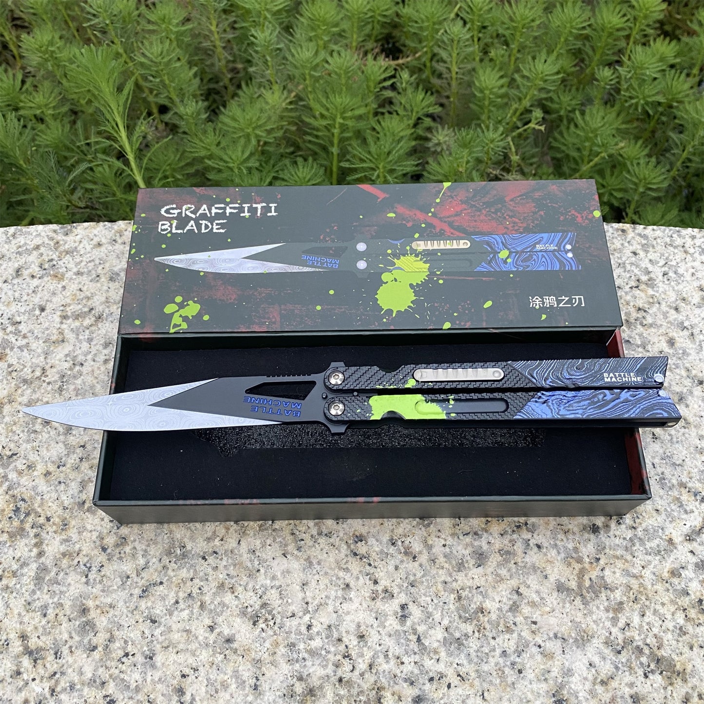 Arena Berakout Graffiti Blade Butterfly Knife Metal Replica