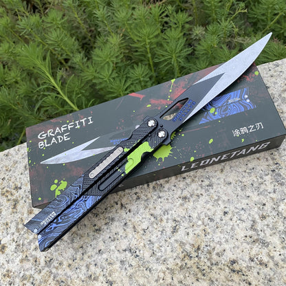 Arena Berakout Graffiti Blade Butterfly Knife Metal Replica
