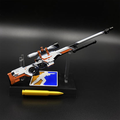 Hot Game CS2 Tiny Gun Asiimov AWP Metal Replica Game Prop Collectible