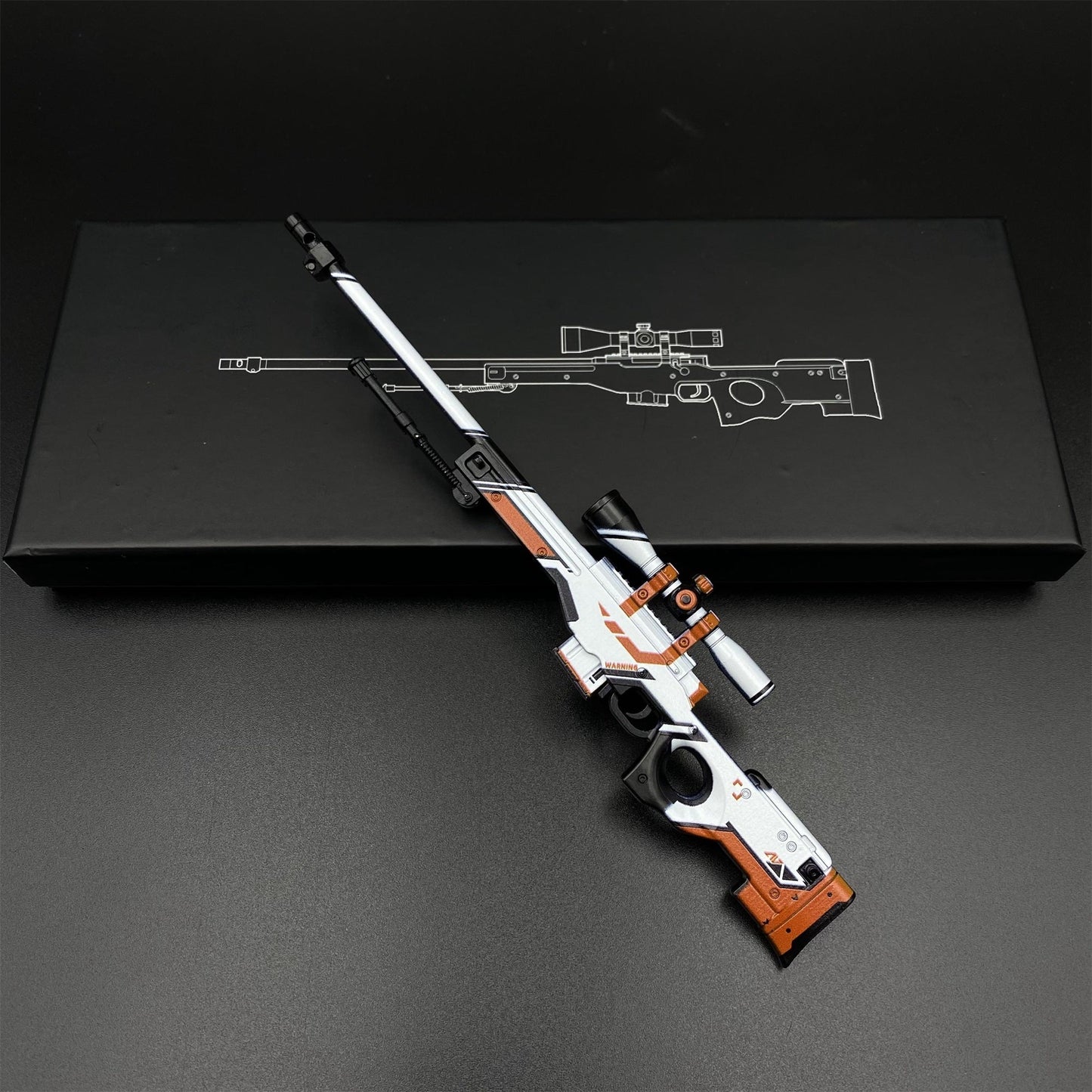 Hot Game CS2 Tiny Gun Asiimov AWP Metal Replica Game Prop Collectible