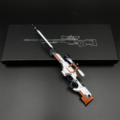 Hot Game CS2 Tiny Gun Asiimov AWP Metal Replica Game Prop Collectible