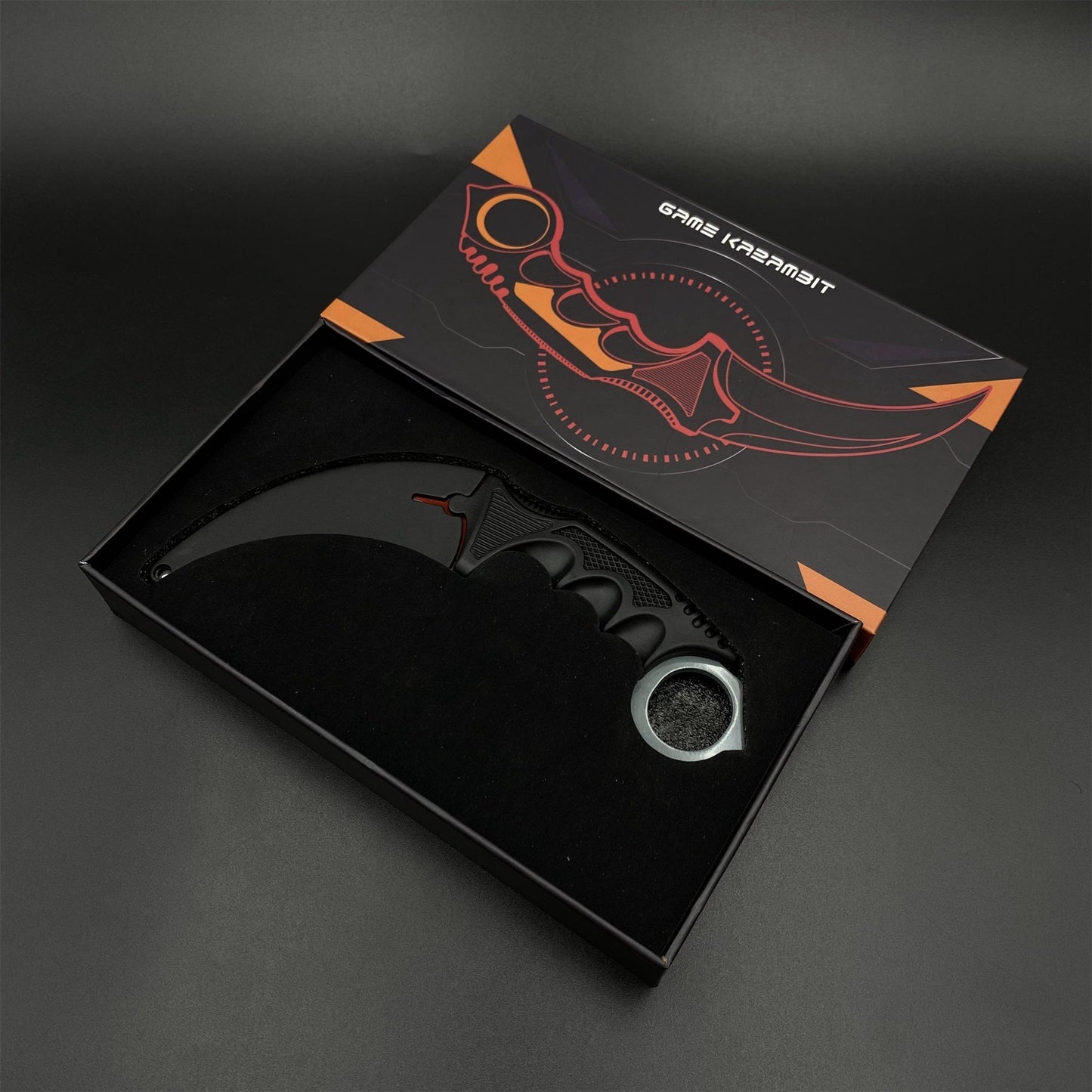 CS2 Game Karambit Autotronic Skin Replica Dull Blade Trainer Knife For Collection Model