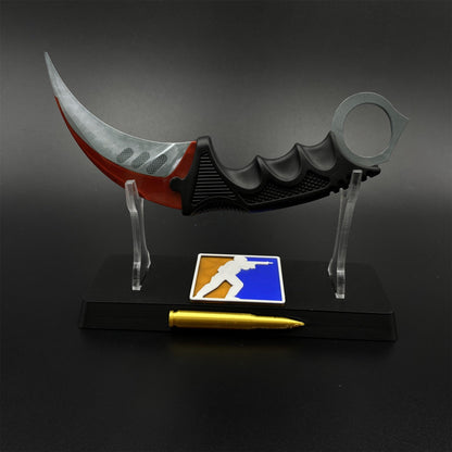 CS2 Game Karambit Autotronic Skin Replica Dull Blade Trainer Knife For Collection Model