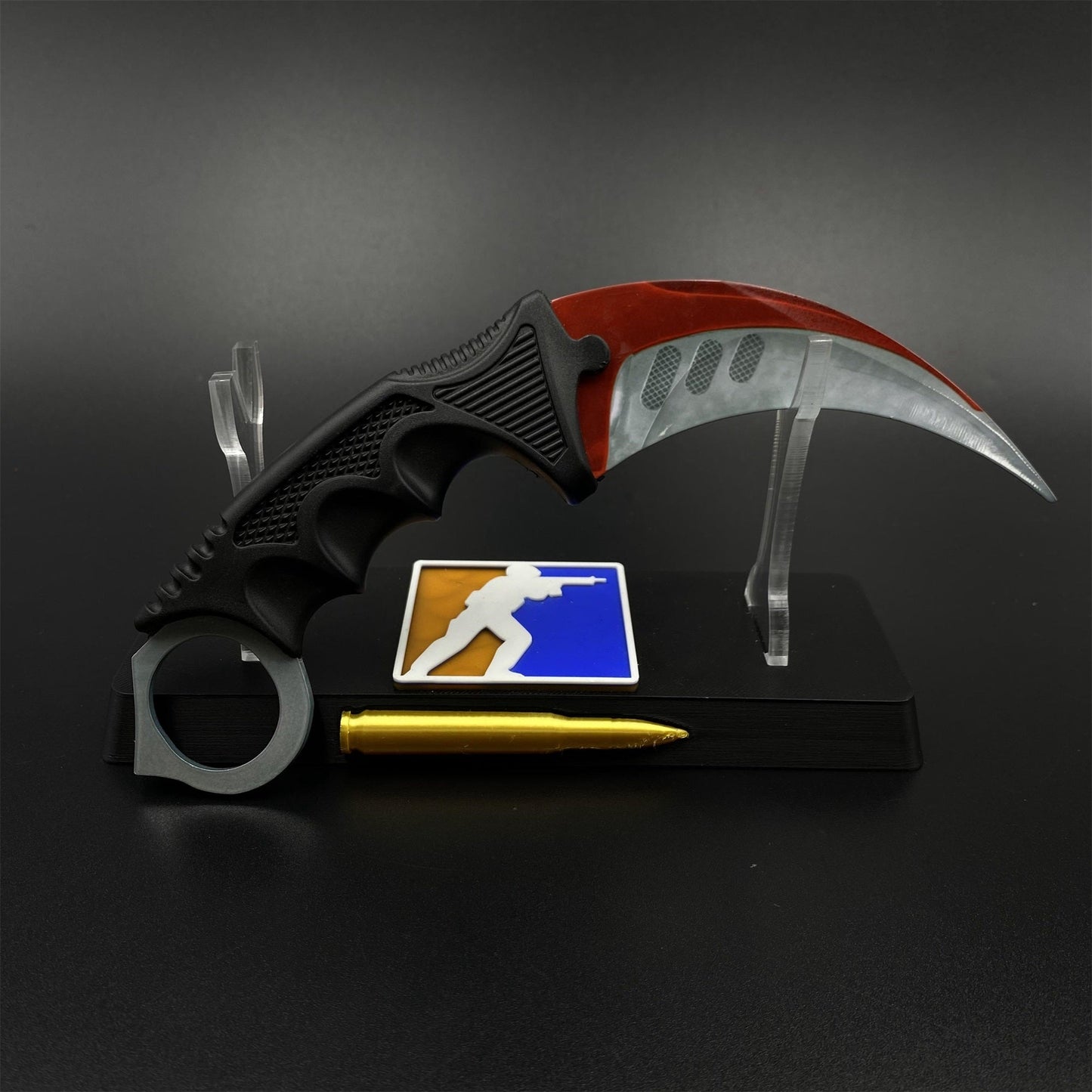 CS2 Game Karambit Autotronic Skin Replica Dull Blade Trainer Knife For Collection Model